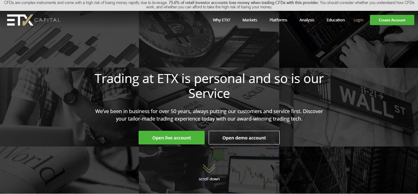 etxcapital interface